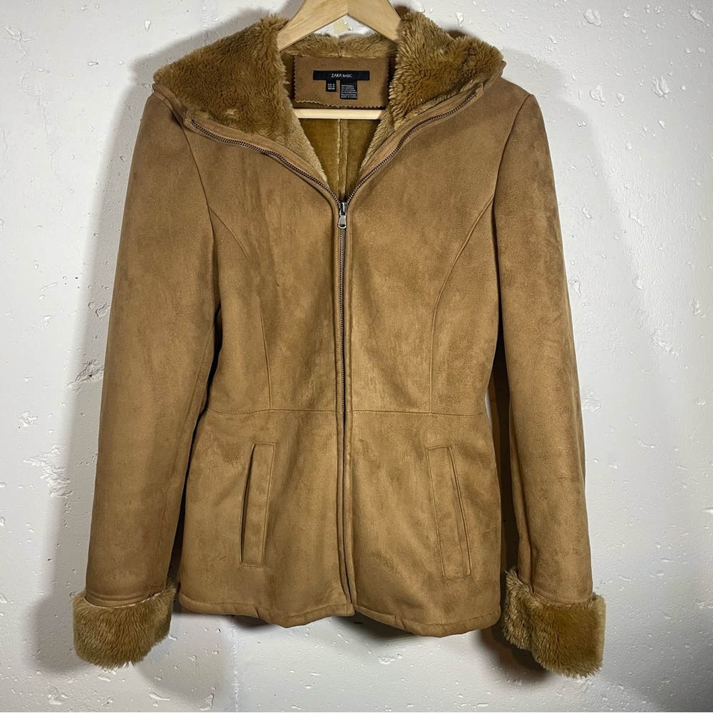 Zara Basic suede coat - Picture 2 of 5